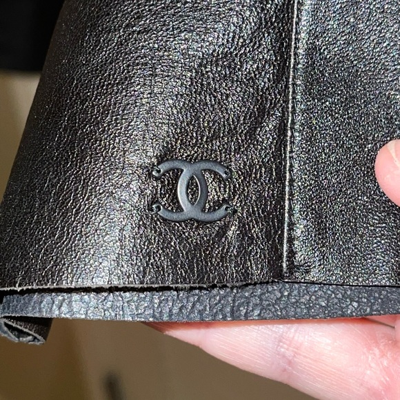 CHANEL Vintage 🌟LAMBSKIN Leather Jkt 100% AUTHENTIC - Picture 15 of 16